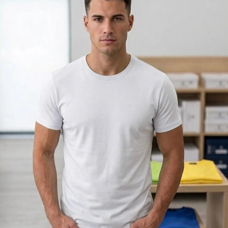 Cagliary White Crew Neck T-Shirt