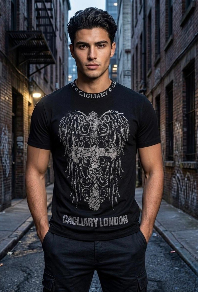 Premium Winged Cross Graphic T-Shirt