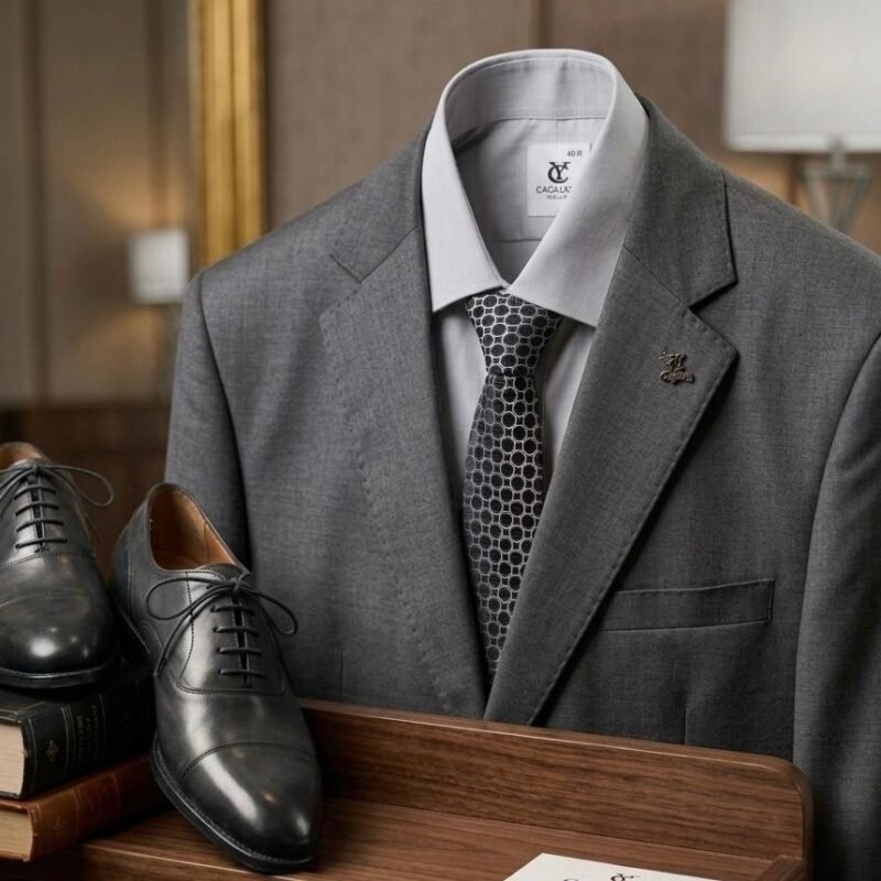 Cagliary Premium Men’s Grey Tailored Suit