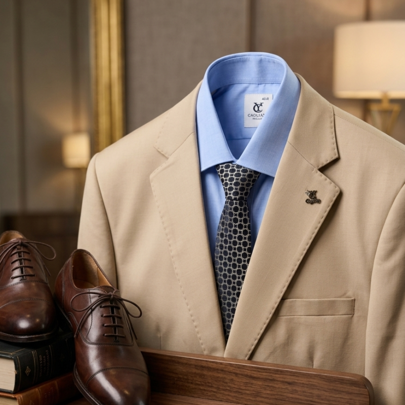 Cagliary Premium Men’s Beige Tailored Suit