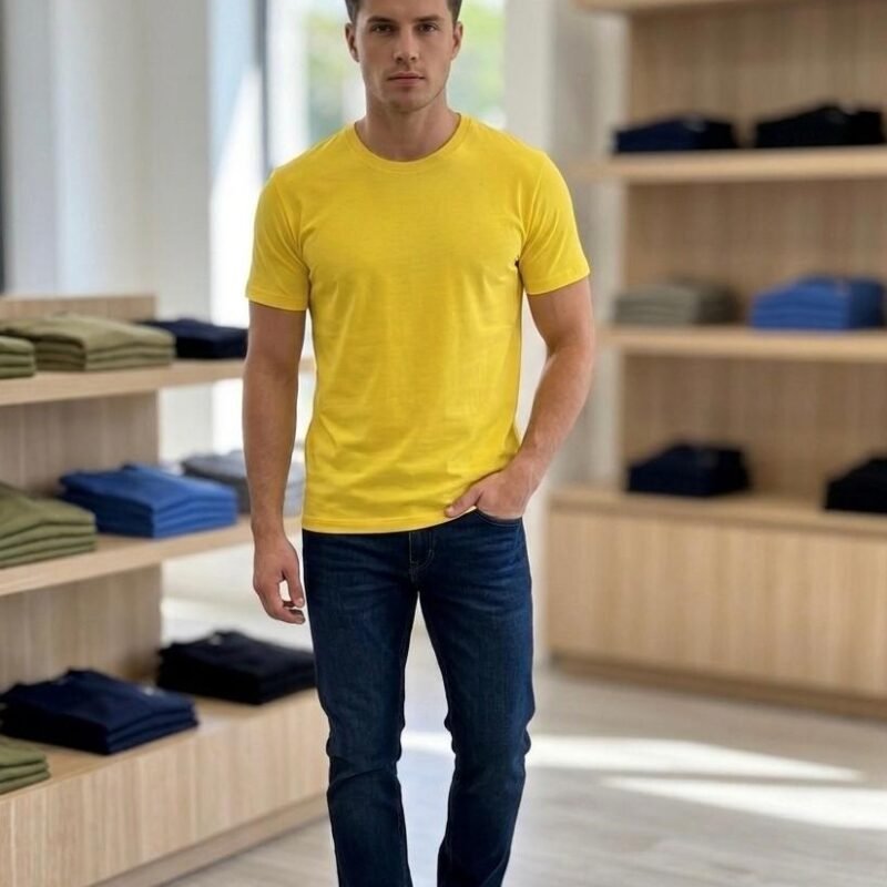 The Essential Crewneck Tee – Bright Yellow